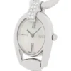 6d12c2c2-62e7-43c5-aa1e-1072fd14344f_1.728518026372362a4fda57e3fa08ef1b Gucci Horsebit Collection Diamonds Mother of Pearl White Dial Silver Steel Strap Watch For Women - YA139504