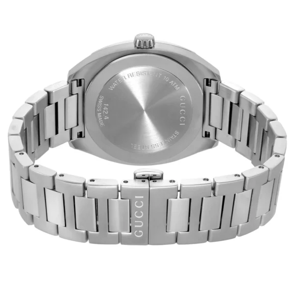 710us7HMwfL Gucci G Timeless GG2570 Silver Dial Silver Steel Strap Watch For Men - YA142402