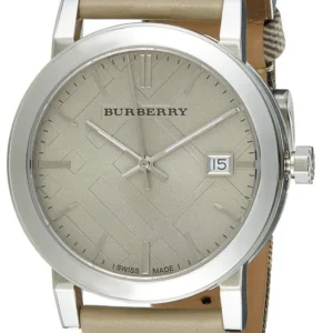712zacuy0QL Burberry The City Beige Dial Tan Leather Strap Watch for Women - BU9021