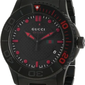 Gucci G Timeless Sport Black Dial Black Steel Strap Watch For Men - YA126230