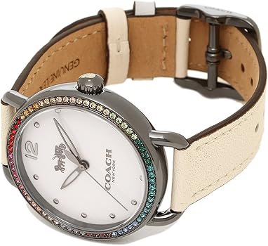 71NQBIUaGLL._AC_UY350_717842ae-7a44-440b-9188-295fd64fcf8c Coach Delancey Crystals White Dial White Leather Strap Watch For Women - 14502888