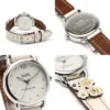 71OMjB4nuCL Coach Delancey White Dial Floral White Leather Strap Watch for Women - 14502760