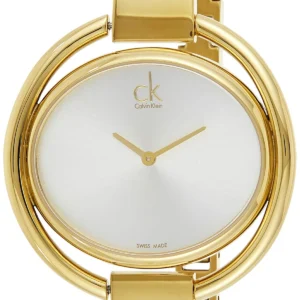 71Qkpi574tL_798f95f0-9638-49f1-ba78-20352189e747 Calvin Klein Impetuous White Dial Gold Steel Strap Watch for Women - K4F2N516