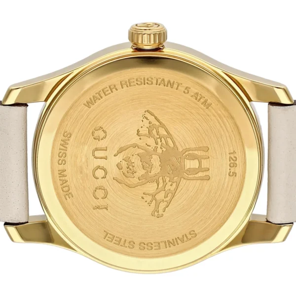 Gucci G Timeless Quartz Red & Green Dial Beige Leather Strap Watch For Women - YA1265009