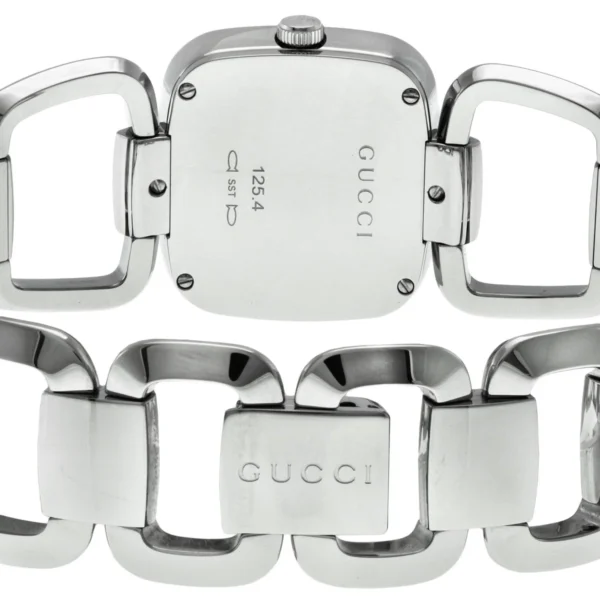 71SuU2o_ptL_005f5386-6aeb-423b-bcd2-4b37a8e25ade Gucci G Gucci Brown Dial Silver Steel Strap Watch For Women - YA125401