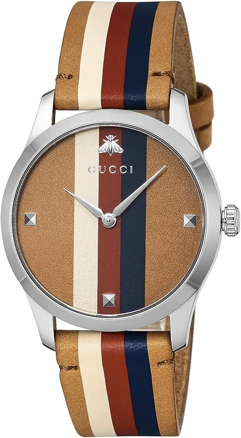 71fWyrzvTEL._AC_UY900 Gucci G Timeless Quartz Brown Dial Brown Leather Strap Watch For Men - YA1264078
