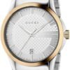 Gucci G Timeless Quartz Silver Dial Two Tone Steel Strap Watch For Men - YA126450