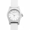 721_594416799 Marc Jacobs Henry Dinky White Dial White Leather Strap Watch for Women - MBM1234