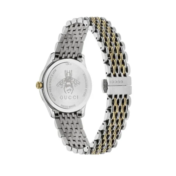 731903494831_2 Gucci G Timeless Quartz Blue Dial Two Tone Steel Strap Watch For Women - YA1265029