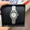 733a654c6c70591bc4d1b1b8c89f8cfa_f1c50275-50b8-4ca9-b405-8c0afbecdd1a Marc Jacobs Tether Transparent Silver Dial Silver Steel Strap Watch for Women - MBM3416