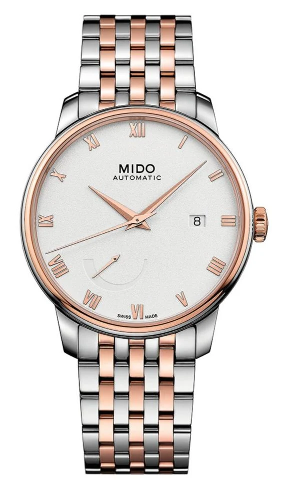 7612330136378_1 Mido Baroncelli Automatic White Dial Two Tone Steel Strap Watch For Women - M8600.9.N6.1