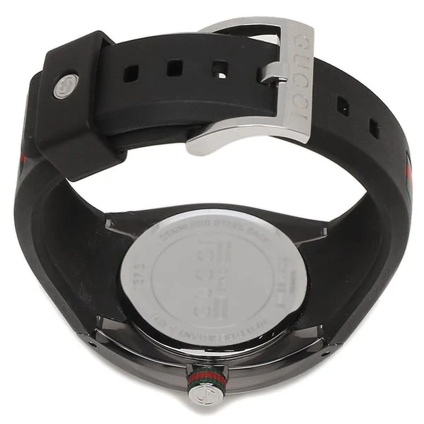 778e3f6d-42ac-425b-8cd4-f1d671acbb07 Gucci Sync Quartz Black Dial Black Rubber Strap Watch For Men - YA137301