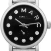 Marc Jacobs Blade Black Dial Silver Steel Strap Watch for Women - MBM8672
