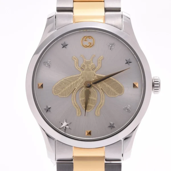 800000082821000-1-739752 Gucci G Timeless Silver Dial Two Tone Steel Strap Watch For Women - YA1264131