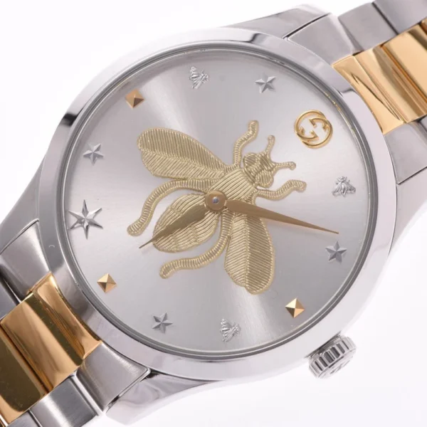 800000082821000-6-851662 Gucci G Timeless Silver Dial Two Tone Steel Strap Watch For Women - YA1264131