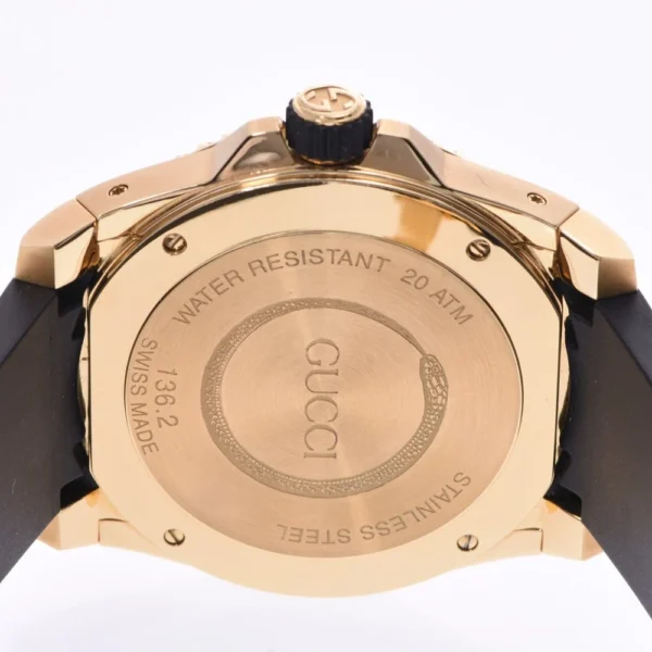 800000083556000-3-507796 Gucci Dive Quartz Black Dial Black Rubber Strap Watch For Men - YA136219