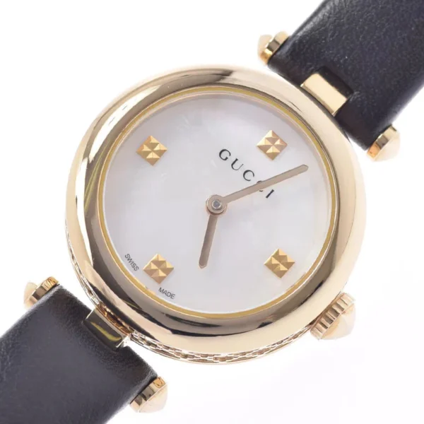 805000940332000-16_800x_d092f927-a287-45c4-8cae-2d3dafdc8464 Gucci Diamantissima Mother of Pearl Dial Black Leather Strap Watch For Women - YA141505