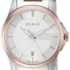 Gucci G Timeless Silver Dial Two Tone Steel Strap Watch For Women - YA126528