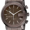 813vupG9LlL-718817 Gucci G Chrono Brown Dial Brown Steel Strap Watch For Men - YA101341