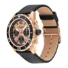Coach Kent Chronograph Rose Gold Dial Black Leather Strap Watch for Men - 14602559