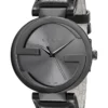 Gucci Interlocking G XL Black Dial Red & Green Leather Strap Watch For Men - YA133206