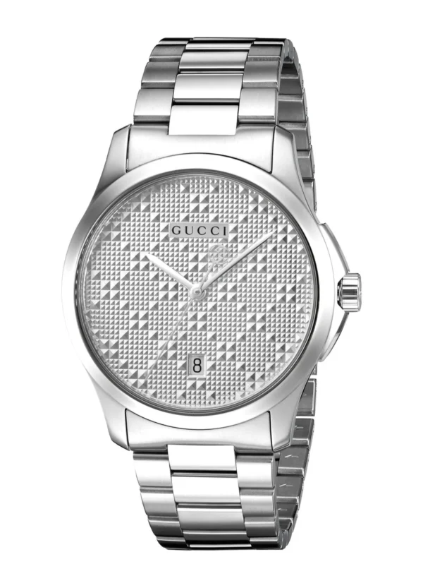 Gucci G Timeless Quartz Silver Dial Silver Steel Strap Watch For Women - YA126459