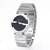 Gucci Interlocking G Quartz Black Dial Black Steel Strap Watch For Women - YA133502