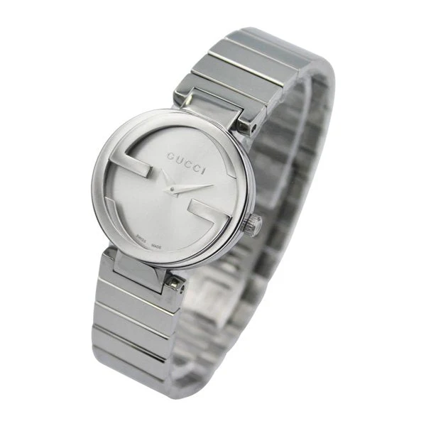 8224590147_l_526d61b3-b193-4e1e-b762-b0ec433c1304 Gucci G Interlocking Silver Dial Silver Steel Strap Watch For Women - YA133503