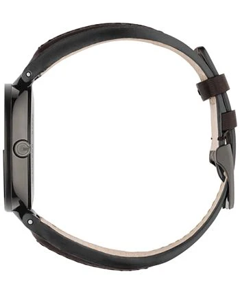 Gucci Interlocking G XL Black Dial Red & Green Leather Strap Watch For Men - YA133206