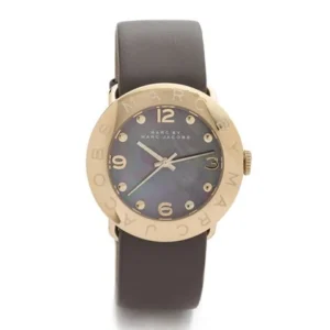 85672864 Marc Jacobs Amy Grey Dial Grey Leather Strap Watch for Women - MBM1287