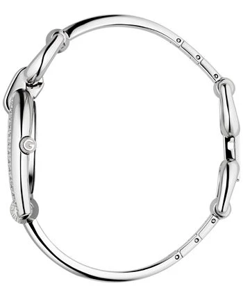 8578881_fpx Gucci Horsebit Collection Diamonds Mother of Pearl Dial Silver Steel Strap Watch For Women - YA139505