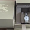 Burberry The City Diamonds Silver Dial Silver Steel Strap Watch for Women - BU9220