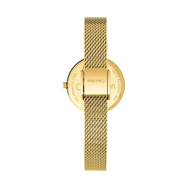87293301_1 Calvin Klein Authentic White Dial Rose Gold Mesh Bracelet Watch for Women - K8G23526