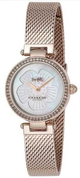 8c2d3608bf9947cd7abb8d1ebd835362-u-co-14503511 Coach Park Mother of Pearl Dial Rose Gold Mesh Bracelet Watch for Women - 14503511