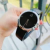 8ddf9932-1e4c-428c-812a-3f208c6a4336 Calvin Klein Minimal Black Dial Black Leather Strap Watch for Men - K3M221CS