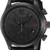 Gucci G Timeless Chronograph Black Dial Black Leather Strap Watch For Men - YA126244