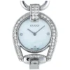 9436032_master Gucci Horsebit Collection Diamonds Mother of Pearl Dial Silver Steel Strap Watch For Women - YA139505