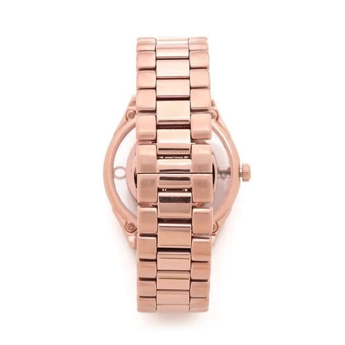 95961872_o2 Marc Jacobs Tether Transparent Rose Gold Dial Rose Gold Steel Strap Watch for Women - MBM3414