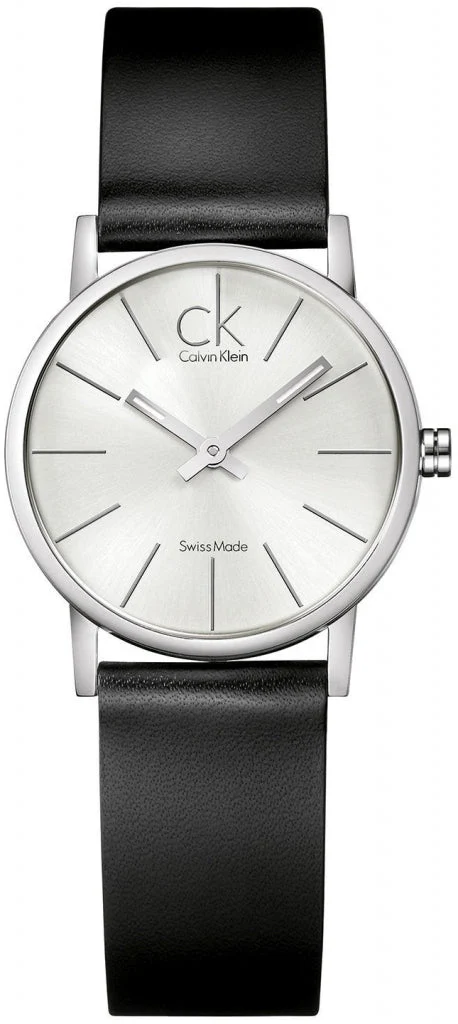 970275841fdabe246d6be373cfd155f4_fdda520c-16a2-4b47-a705-ff6ec0028452 Calvin Klein Post Minimal Silver Dial Black Leather Strap Watch for Men - K7622185