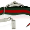 Gucci Dive White Dial Red & Green Nylon Strap Watch For Men - YA136207