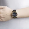 99974802-1-1416590733-6481_e5b1944e-344b-45b9-bffc-9e4d942a7a87 Gucci Interlocking G Grammy Special Edition Black Dial Black Leather Strap Watch for Women - YA133312