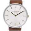 9H5JVeFEcoNDyo7HT9XDh9 Coach Charles Silver Dial Brown Leather Strap Watch for Men - 14602152