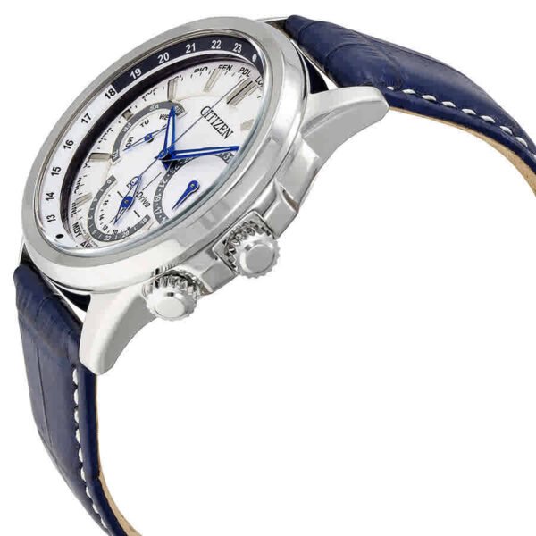 9bb6096a-d564-4e58-b398-600141184e62_1.cb5726568602625e7e4faba80efba0dc Citizen Eco Drive Calendrier White Dial Blue Leather Strap Watch For Men - BU2020-11A