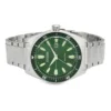 Citizen Eco Drive Vintage Green Dial Silver Steel Strap Watch For Men - AW1598-70X