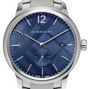 BU-10007-1-787985 Burberry The Classic Blue Dial Silver Steel Strap Watch for Men - BU10007