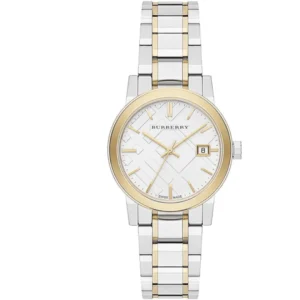 BU9115-483239_5bfe5135-c841-458d-a19a-4a6a0c9f8376 Burberry The City Silver Dial Two Tone Steel Strap Watch for Women - BU9217