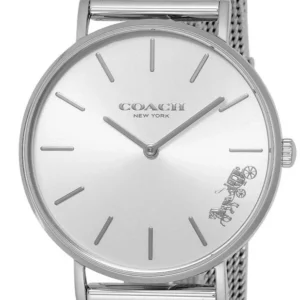 Coach Perry Silver Dial Silver Mesh Bracelet Watch for Women - 14503341