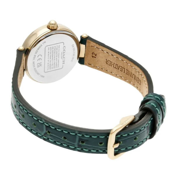 CO078DW02586_4_l Coach Park Analog Green Dial Green Leather Strap Watch for Women - 14503534