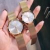 Calvin-Klein-K3M21526-va-K3M22526-1 Calvin Klein Minimal White Dial Gold Mesh Bracelet Watch for Men - K3M21526