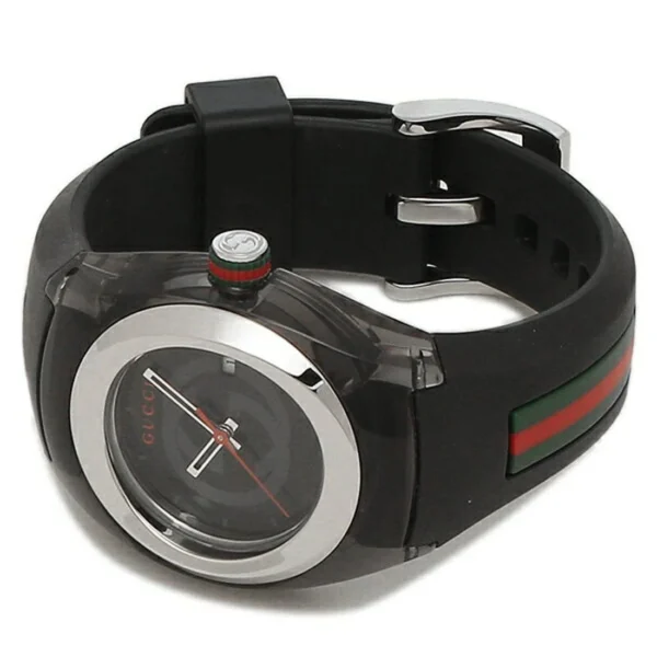 G03412DU01411_6_l Gucci Sync Quartz Black Dial Black Rubber Strap Watch For Men - YA137301